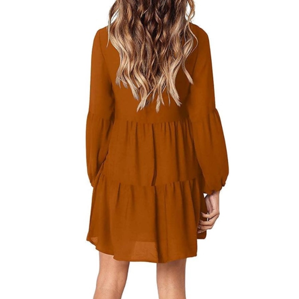 Tunic Dress Rust Orange - Picture 2 of 4